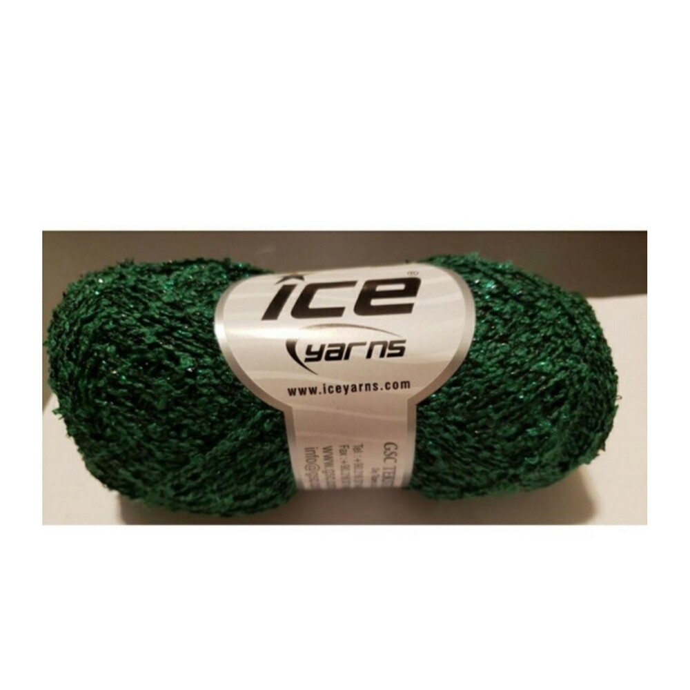 NEW X1 Metallic green black yarn 50 gm 70% cotton 17% polyester 13% metallic